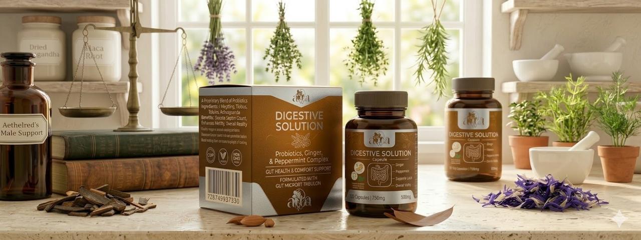 Digestive Solution: Probiotics, Ginger & Peppermint Complex