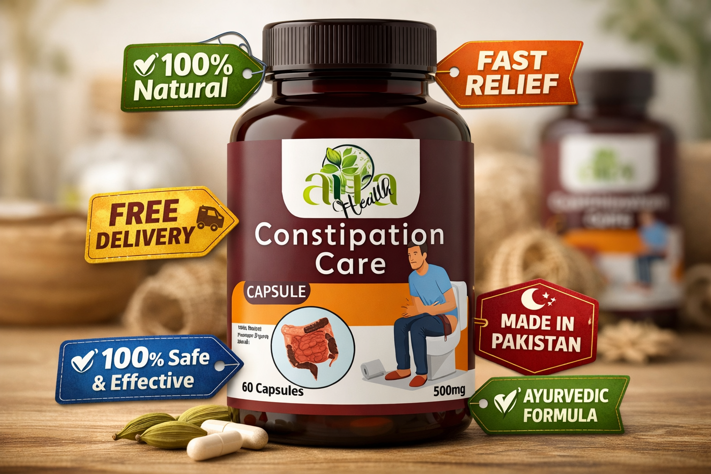 Aura Health Constipation Care Capsules