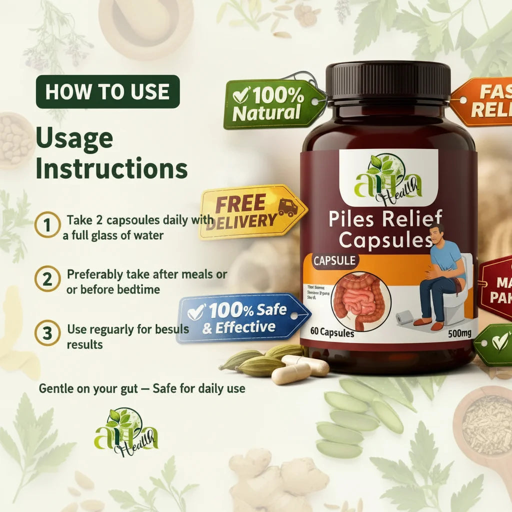Aura Health Piles Relief Capsules