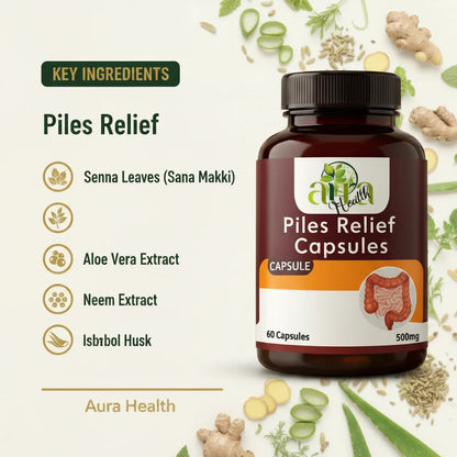 Aura Health Piles Relief Capsules