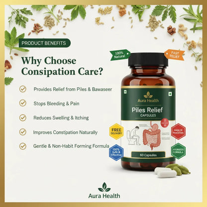 Aura Health Piles Relief Capsules
